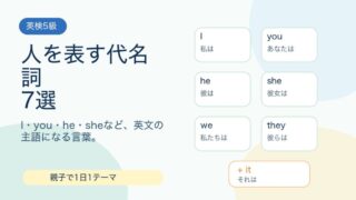【英検5級】人を表す代名詞7選｜I・you・he・sheを例文で確認 